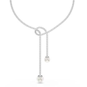 Swarovski 5692416 Matrix Necklace Pearl White-Rhs Kolye