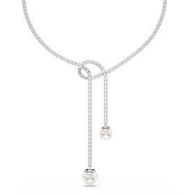 Swarovski 5692416 Matrix Necklace Pearl White-Rhs Kolye