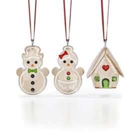 Swarovski 5701511 Holiday Cheers Ornament Set Gingerbread Ev Dekorasyonu