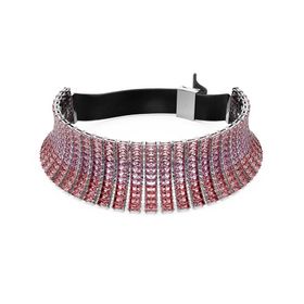 Swarovski 5705800 Matrix Choker Boguette Cut Pink Rhodium Plated Kolye