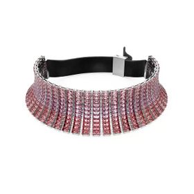 Swarovski 5705800 Matrix Choker Boguette Cut Pink Rhodium Plated Kolye