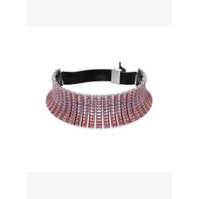 Swarovski 5705800 Matrix Choker Boguette Cut Pink Rhodium Plated Kolye