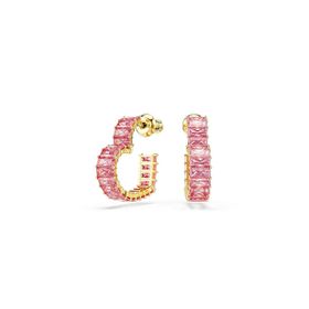 Swarovski 5706340 Matrix Pe Hoop Hrt S Pink-Gos Küpe