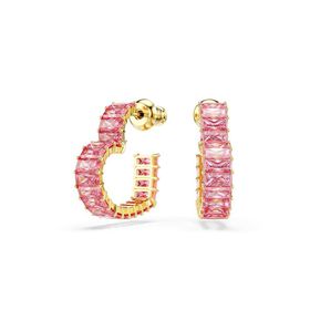 Swarovski 5706340 Matrix Pe Hoop Hrt S Pink-Gos Küpe