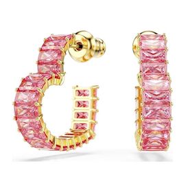 Swarovski 5706340 Matrix Pe Hoop Hrt S Pink-Gos Küpe