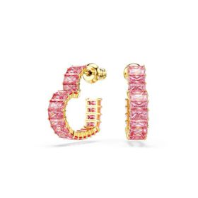 Swarovski 5706340 Matrix Pe Hoop Hrt S Pink-Gos Küpe
