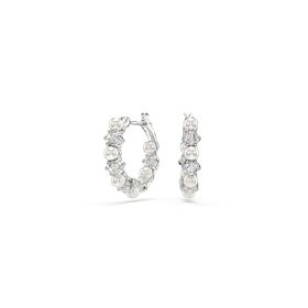 Swarovski 5709256 Matrix Pe Pearl Hoops White-Rhs Küpe