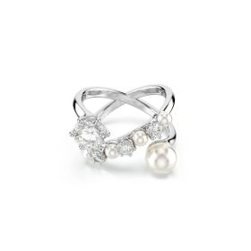 Swarovski 5714375 Matrix Ring Pearl Open White-Rhs 50 Yüzük