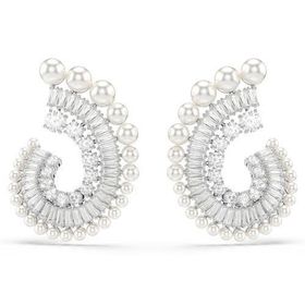 Swarovski 5720869 SS25 Capsule Pe Prl Whi-Rhs Küpe