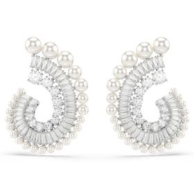 Swarovski 5720869 SS25 Capsule Pe Prl Whi-Rhs Küpe