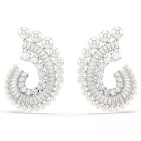 Swarovski 5720869 SS25 Capsule Pe Prl Whi-Rhs Küpe