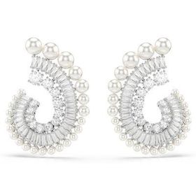 Swarovski 5720869 SS25 Capsule Pe Prl Whi-Rhs Küpe