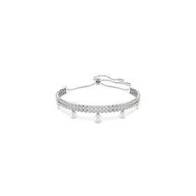 Swarovski 5720870 SS25 Capsule Bracelet Prl Whi-Rhs M Bilezik