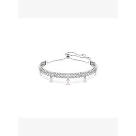 Swarovski 5720870 SS25 Capsule Bracelet Prl Whi-Rhs M Bilezik