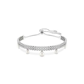 Swarovski 5720870 SS25 Capsule Bracelet Prl Whi-Rhs M Bilezik
