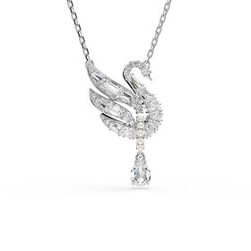 Swarovski 5723387 Swan Pend Drop Whi-Rhs Kolye