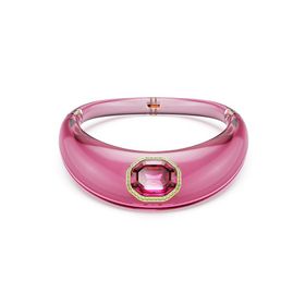 Swarovski 5723509 Dulcis Choker Octagon Cut Pave Pink Gold-Tone Plated Kolye