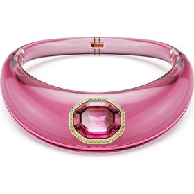 Swarovski 5723509 Dulcis Choker Octagon Cut Pave Pink Gold-Tone Plated Kolye