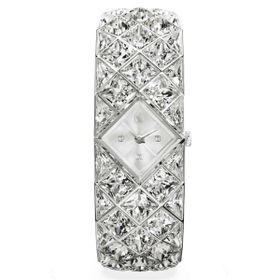 Swarovski 5724515 Curiosa Bangle Watch MB STS/WHT/STS Kol Saati