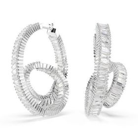Swarovski 5727113 Matrix PE Hoop Twisted WHI/RHS Küpe