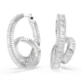 Swarovski 5727113 Matrix PE Hoop Twisted WHI/RHS Küpe