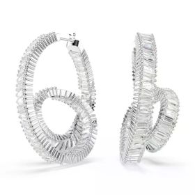 Swarovski 5727113 Matrix PE Hoop Twisted WHI/RHS Küpe