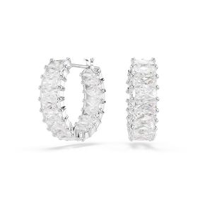Swarovski 5733397 Matrix PE MN Hoop WHITE/RHS Küpe