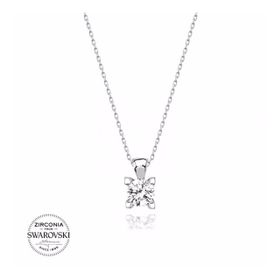 Swarovski 6,25 mm Zirconia Taşlı 925 Ayar Gümüş Kolye