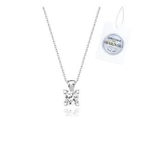 Swarovski 6,25 mm Zirconia Taşlı 925 Ayar Gümüş Kolye