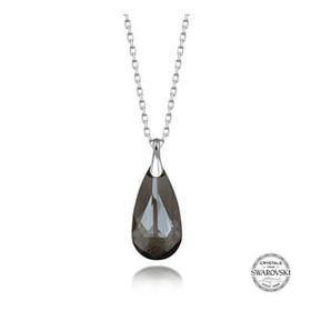 Swarovski 925 Ayar Crystal Taşlı Damla Kadın Gümüş Kolye
