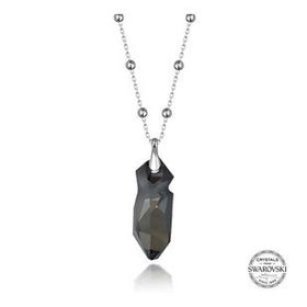 Swarovski 925 Ayar Crystal Taşlı Top Zincir Kadın Gümüş Kolye