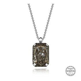 Swarovski 925 Ayar Crystal Taşlı Top Zincir Kadın Gümüş Kolye