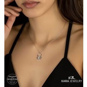 Swarovski Ayicik 925 Ayar Gümüş Kolye