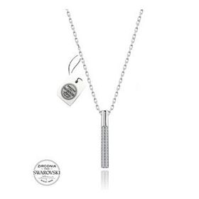 Swarovski Çubuk Taşlı 925 Ayar Gümüş Kolye