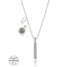 Swarovski Çubuk Taşlı 925 Ayar Gümüş Kolye