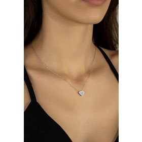Swarovski Elmas Şekli 925 Ayar Gümüş Kolye