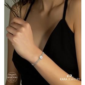 Swarovski Güneş 925 Ayar Gümüş Bileklik