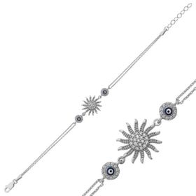 Swarovski Güneş 925 Ayar Gümüş Bileklik