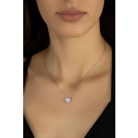 Swarovski Kalp 925 Ayar Gümüş Kolye