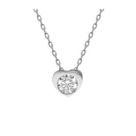 Swarovski Kalp Tektaş 925 Ayar Gümüş Kolye