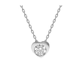 Swarovski Kalp Tektaş 925 Ayar Gümüş Kolye