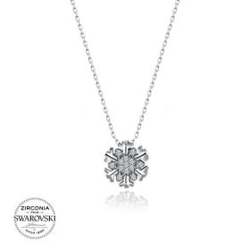 Swarovski Kar Tanesi 925 Ayar Gümüş Kolye