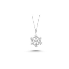 Swarovski Kar Tanesi 925 Ayar Gümüş Kolye