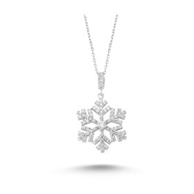 Swarovski Kar Tanesi 925 Ayar Gümüş Kolye