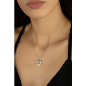 Swarovski Kar Tanesi 925 Ayar Gümüş Kolye