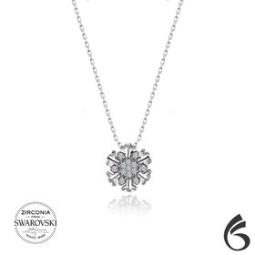 Swarovski Kar Tanesi 925 Ayar Gümüş Kolye