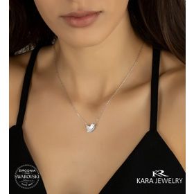 Swarovski Kuş Temalı 925 Ayar Gümüş Kolye