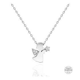 Swarovski Melek Temalı 925 Ayar Gümüş Kolye