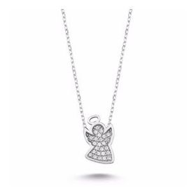 Swarovski Melek Temalı 925 Ayar Gümüş Kolye