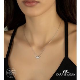 Swarovski Mikail Kılıcı 925 Ayar Gümüş Kolye